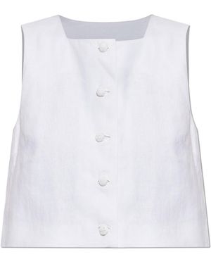 Posse Linen Top 'Rio' - White