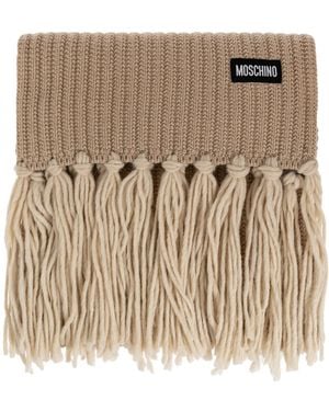 Moschino Scarf With Fringes - Natural