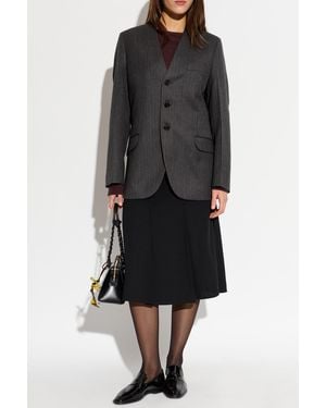 Jil Sander Herringbone Pattern Blazer - Black