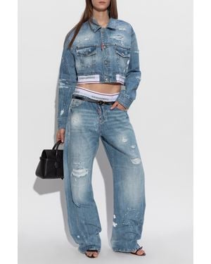 DSquared² Denim Jacket With A 'Vintage' Effect - Blue