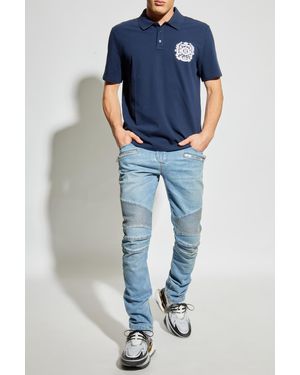 Balmain Jeans With Logo - Blue