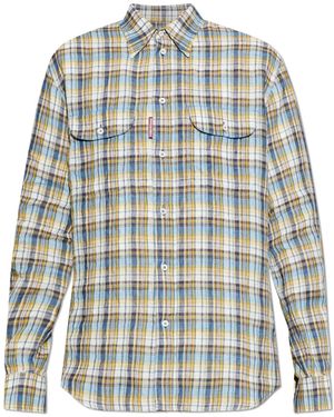 DSquared² Linen Shirt With Pockets - White