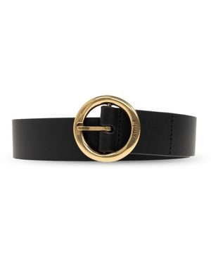 Ami Paris Leather Belt - Black
