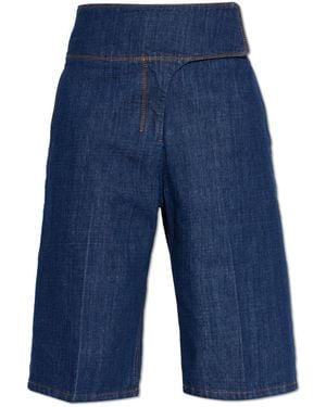 Ami Paris Denim Shorts - Blue