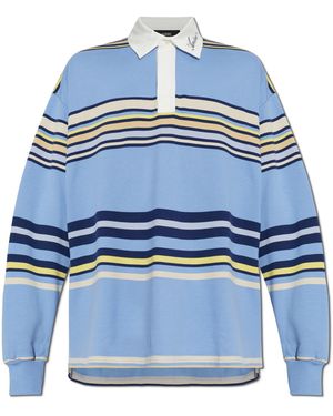 Amiri Long-Sleeve Polo - Blue