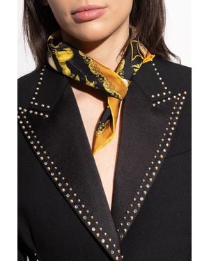 Versace Scarf With 'Hall Of Heroes' Print - Black