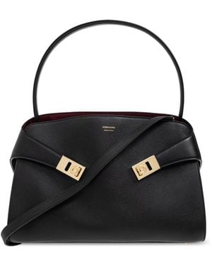 Ferragamo Leather Shoulder Bag - Black