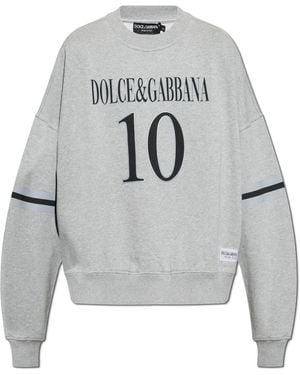 Dolce & Gabbana Joggers With Logo - Grey
