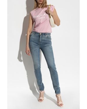 Balmain Tapered Leg Jeans - Blue