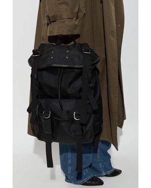 Maison Margiela Logo Backpack - Black