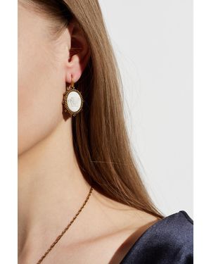 Versace Brass Earrings - Brown