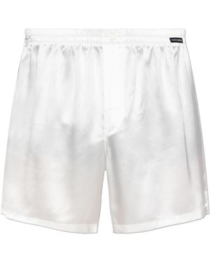 Dolce & Gabbana Silk Lingerie Shorts - White