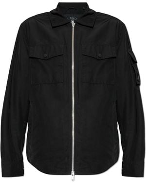 Moose Knuckles Lightweight Jacket With Collar - Black