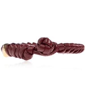 Bottega Veneta Leather Bracelet - Red