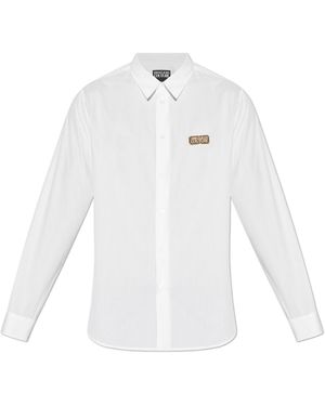 Versace Jeans Couture Shirt With Logo Appliqué - White