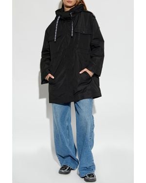 ジャケット Michael By Michael Kors Printed Polyester Parka Michael Kors Men's Parka Jacket with Faux Fur Trim, White