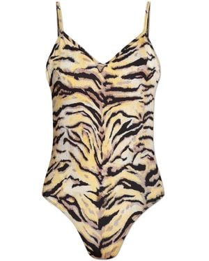 KENZO One-Piece Swimsuit With Open Back - White