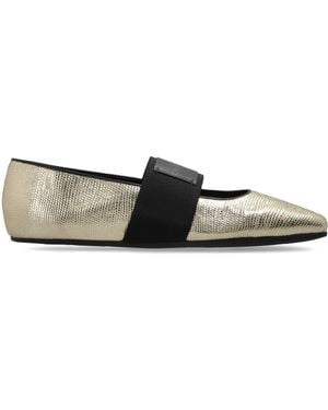 Givenchy 'Sliced' Leather Ballerinas - Metallic