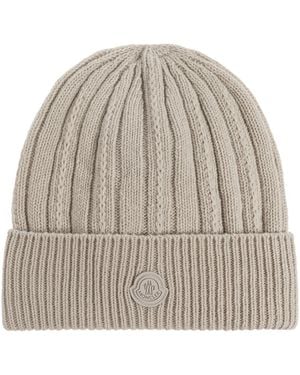 Moncler Wool Beanie - Natural