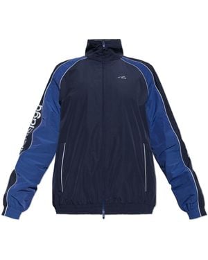 Balenciaga Jacket With Logo - Blue