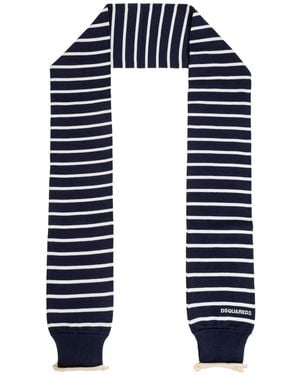 DSquared² Striped Scarf - Blue