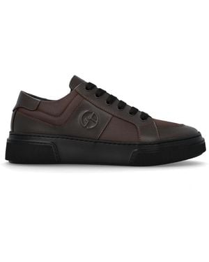 Giorgio Armani Sports Shoes With Logo - Black