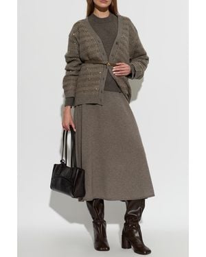 Fabiana Filippi Wool Skirt - Brown