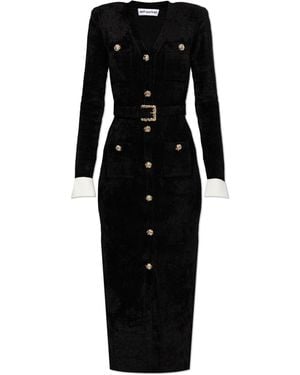 Self-Portrait Knit Dress - Black