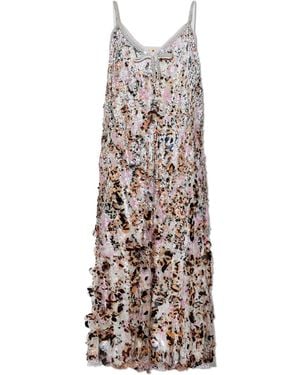 Marni Sequin Dress With Crystals - White