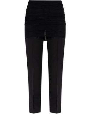 MM6 by Maison Margiela Creased Trousers - Black
