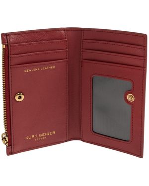 Kurt Geiger Leather Folding Wallet - Red