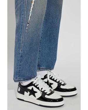 A Bathing Ape Sports Shoes With Logo - Blue