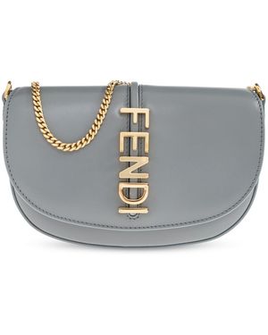 Fendi 'Graphy' Hand-Held Clutch - Grey
