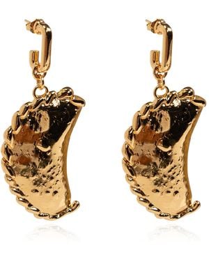 Moschino Brass Earrings - Metallic