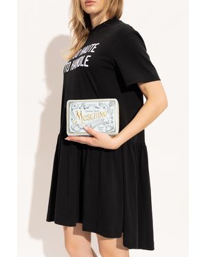 Moschino Handbag With Logo - Blue