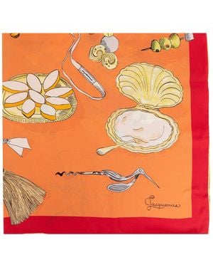 Jacquemus Silk Scarf - Orange