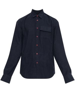 Kiton Shirt With Pocket - Blue