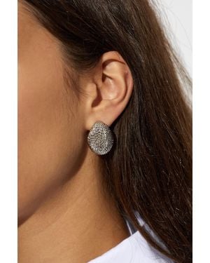 Jacquemus Brass Earrings 'Herisson' - Black