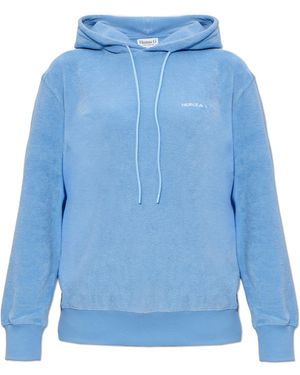 Hunza G Cotton 'Frotte' Sweatshirt - Blue
