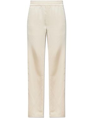Off-White c/o Virgil Abloh Satin Trousers With Printed Logo - White