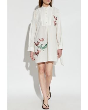 Paul Smith Dress With Colorful Embroidery - White