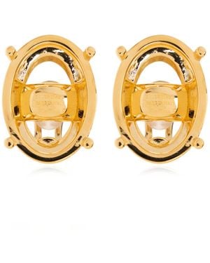 Balenciaga Brass Clips, - Metallic