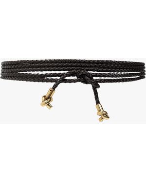 Bottega Veneta Woven Belt - Black