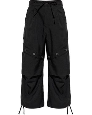 Y-3 Wide-Leg Trousers - Black