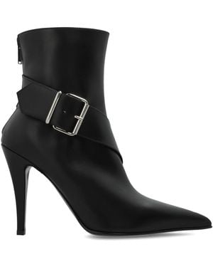 McQueen 'Heron' Heeled Ankle Boots - Black