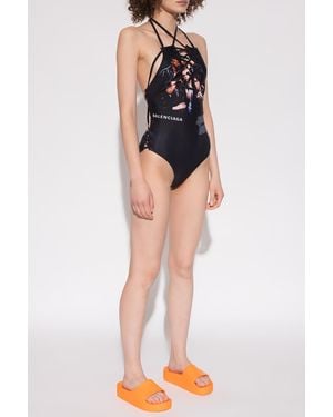Balenciaga One-piece Swimsuit - Black