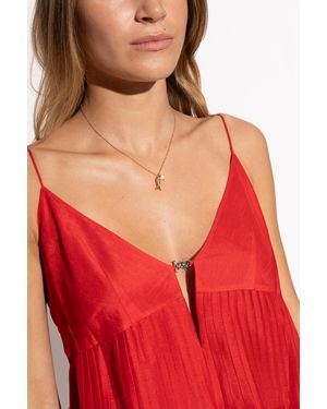 Kate Spade Necklace With A Fish Motif Pendant - Red