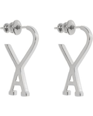 Ami Paris Brass Earrings - White