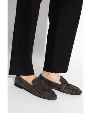 Black Suede Studio 'Arrow' Loafers Shoes - Black