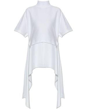 Alaïa Asymmetrical Top With Turtleneck - White